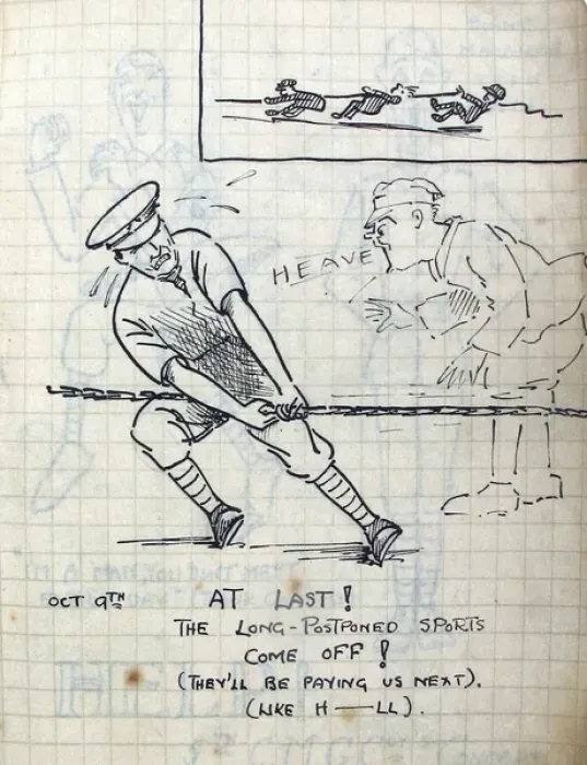 Framed Print : Album of 53 drawings done whilst on sctive service - WWI Framed Print : Album of 53 drawings done whilst on sctive service - WWI
