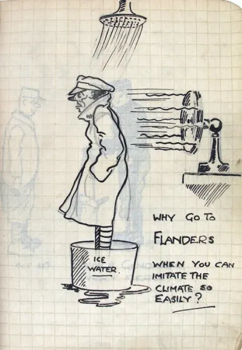 Framed Print : Album of 53 drawings done whilst on sctive service - WWI Framed Print : Album of 53 drawings done whilst on sctive service - WWI