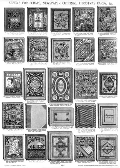 Framed Print : Albums for scraps, cuttings, cards, Plate 181 Framed Print : Albums for scraps, cuttings, cards, Plate 181
