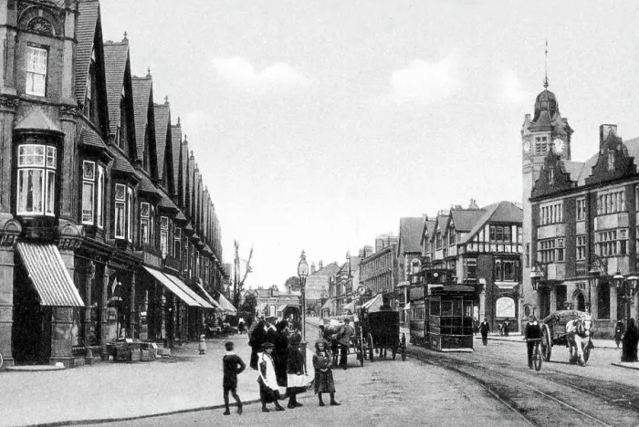Framed Print : Alcester Road, Mosely, Birmingham early 1900's Framed Print : Alcester Road, Mosely, Birmingham early 1900's