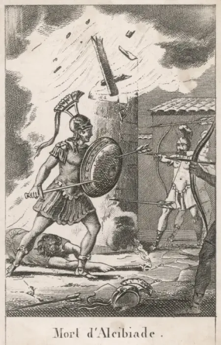 Framed Print : Alcibiades Murdered Framed Print : Alcibiades Murdered
