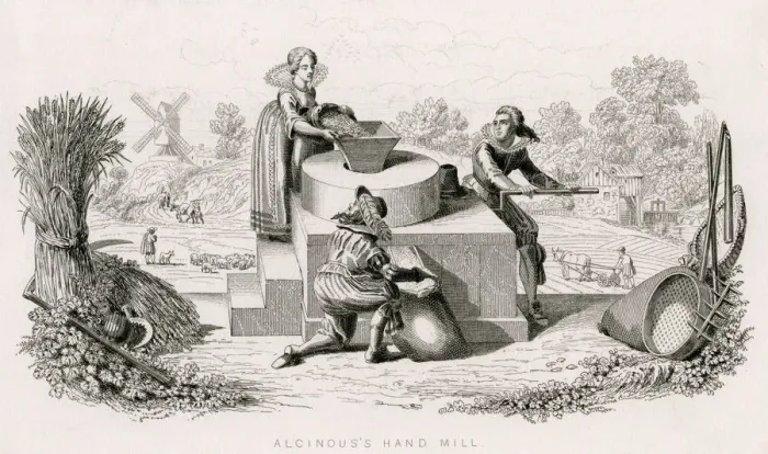 Framed Print : ALCINOUS HANDMILL / C17TH Framed Print : ALCINOUS HANDMILL / C17TH