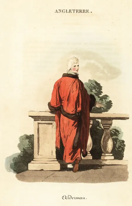 Framed Print : Alderman of London in ceremonial robes, 1800s Framed Print : Alderman of London in ceremonial robes, 1800s