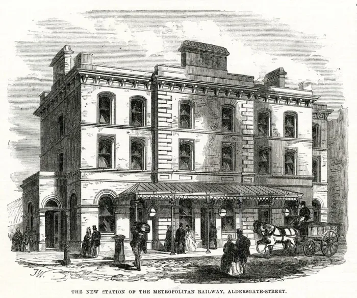 Framed Print : Aldersgate Station 1866 Framed Print : Aldersgate Station 1866