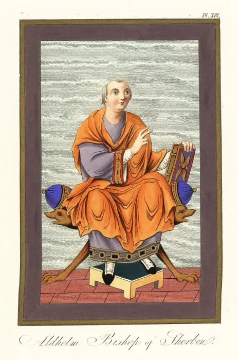 Framed Print : Aldhelm, Bishop of Sherborn c.639-709 Framed Print : Aldhelm, Bishop of Sherborn c.639-709