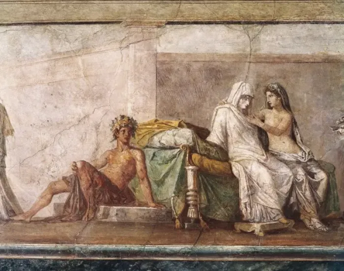 Framed Print : Aldobrandini Wedding. 1st c. BC. Central detail Framed Print : Aldobrandini Wedding. 1st c. BC. Central detail