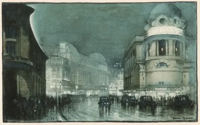 Framed Print : Aldwych / By Night 1926 Framed Print : Aldwych / By Night 1926