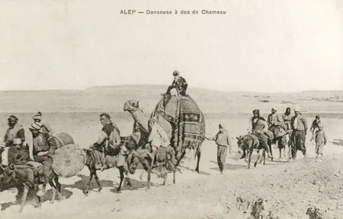 Framed Print : Aleppo, Syria - Dancer travelling by Camel Framed Print : Aleppo, Syria - Dancer travelling by Camel