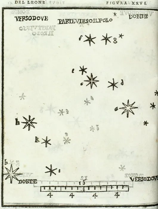 Framed Print : Alessandro Piccolomini (1508-1578). Leo constellation Framed Print : Alessandro Piccolomini (1508-1578). Leo constellation