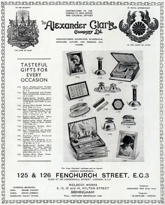 Framed Print : The Alexander Clark Company Advertisement Framed Print : The Alexander Clark Company Advertisement