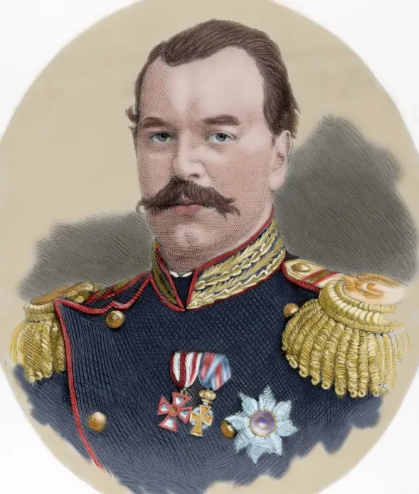 Framed Print : Alexander III of Russia (1845-1894). Colored engraving Framed Print : Alexander III of Russia (1845-1894). Colored engraving