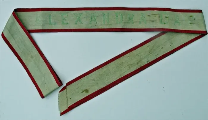 Framed Print : Alexandra Day ribbon tabard, worn by collectors