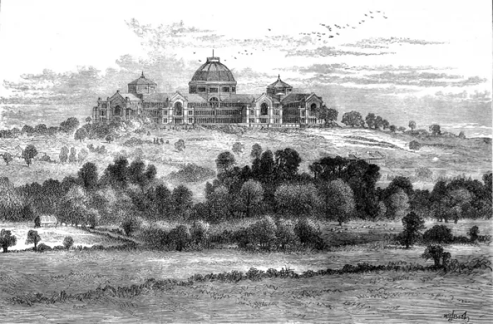 Framed Print : Alexandra Palace, Muswell Hill, London, 1871 Framed Print : Alexandra Palace, Muswell Hill, London, 1871