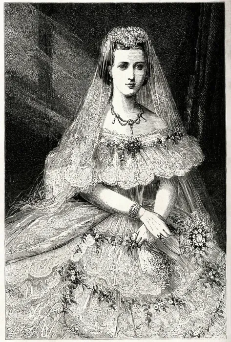 Framed Print : Alexandra, Princess of Wales, in bridal dress, 10 March 1863 Framed Print : Alexandra, Princess of Wales, in bridal dress, 10 March 1863