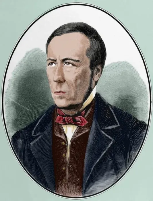 Framed Print : Alexandre Herculano (1810-1877). Engraving. Colored Framed Print : Alexandre Herculano (1810-1877). Engraving. Colored