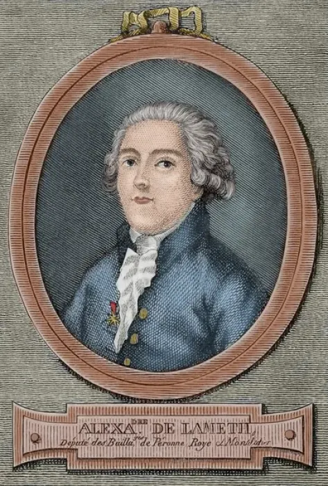 Framed Print : Alexandre de Lameth (1760-1829). Colored engraving Framed Print : Alexandre de Lameth (1760-1829). Colored engraving