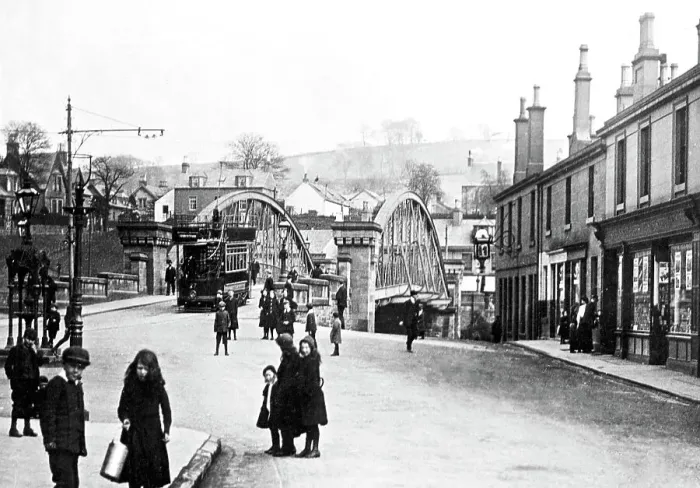 Framed Print : Alexandria Bonhill Bridge early 1900s Framed Print : Alexandria Bonhill Bridge early 1900s