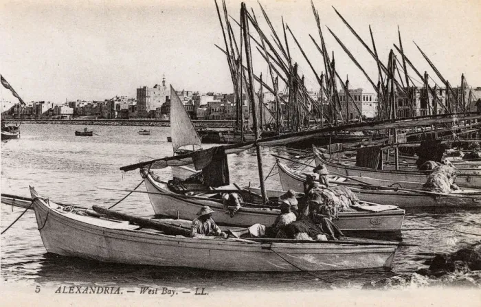 Framed Print : Alexandria, Egypt - Boats moored in the West Bay Framed Print : Alexandria, Egypt - Boats moored in the West Bay