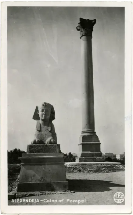 Framed Print : Alexandria, Egypt - Pompeys Column (Pillar) and Sphinx Framed Print : Alexandria, Egypt - Pompeys Column (Pillar) and Sphinx