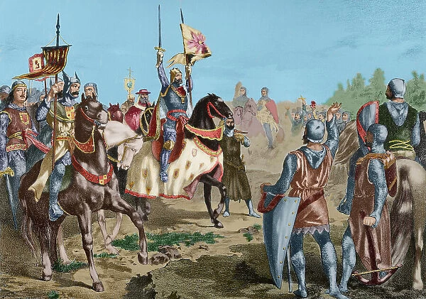 Alfonso VIII celebrating victory