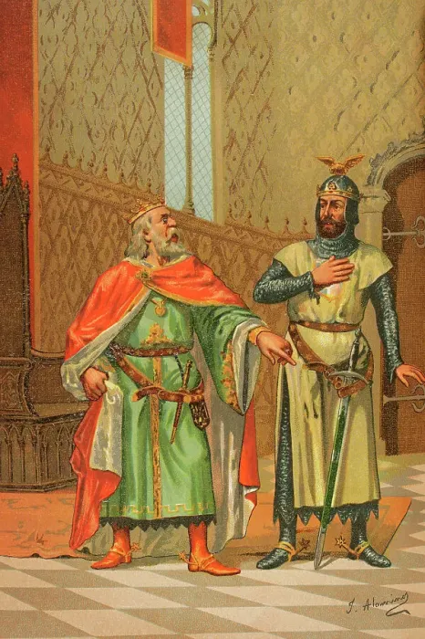 Framed Print : Alfonso X of Castile and Leon and his son Sancho IV Framed Print : Alfonso X of Castile and Leon and his son Sancho IV