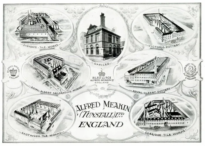 Framed Print : Alfred Meakin Potteries and Tile Works, Stoke on Trent Framed Print : Alfred Meakin Potteries and Tile Works, Stoke on Trent