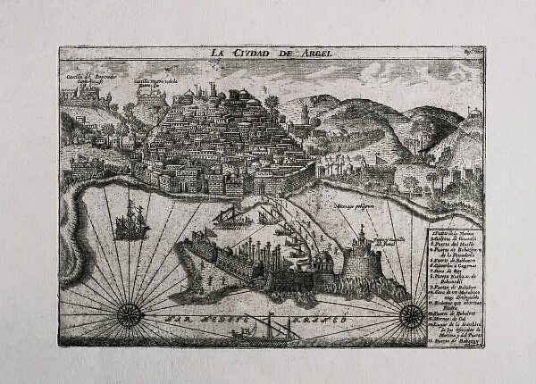 Algeria (17th c. ). Arel. The city and the harbour
