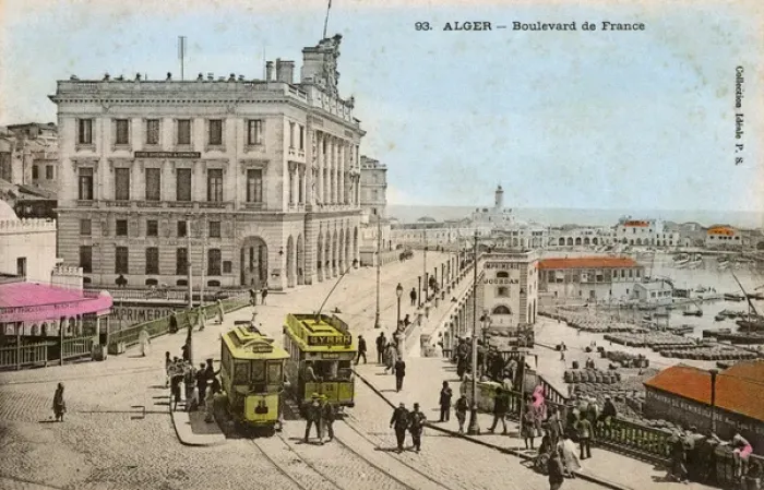 Framed Print : Algeria - Algiers, Boulevard de France et L Amiraute Framed Print : Algeria - Algiers, Boulevard de France et L Amiraute