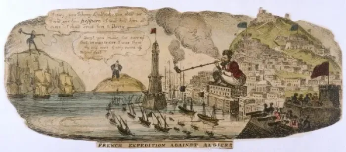 Framed Print : Algeria / Cartoon / 1830 Framed Print : Algeria / Cartoon / 1830