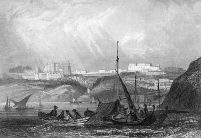 Framed Print : Algeria / Oran / Boats C1830 Framed Print : Algeria / Oran / Boats C1830