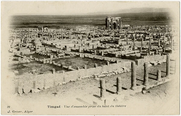 Algeria - Timgad - View toward Trajans Arch