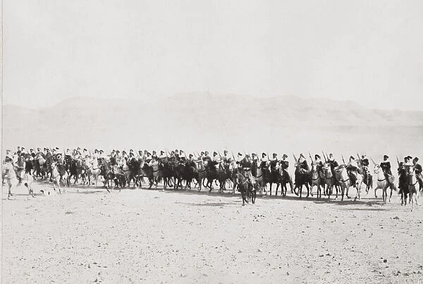 Algerian cavalry, mounted on their horses Algeria