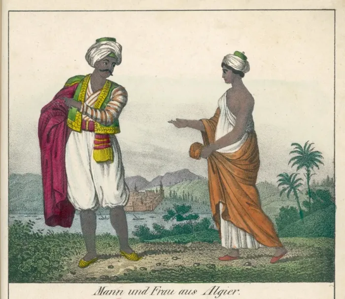 Framed Print : Algerian Man & Woman Framed Print : Algerian Man & Woman