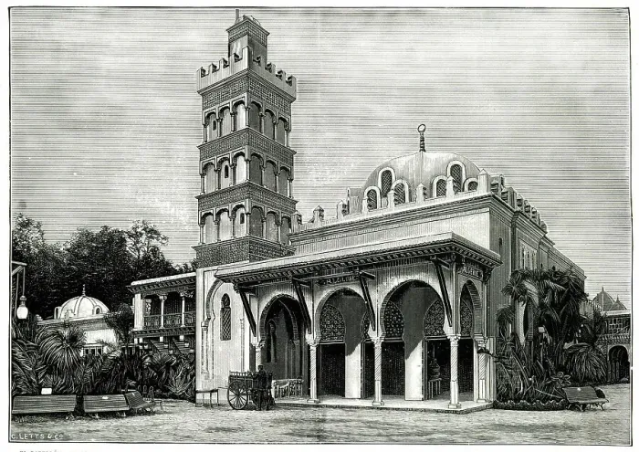 Framed Print : Algerian Pavilion, Paris Exhibition of 1889 Framed Print : Algerian Pavilion, Paris Exhibition of 1889
