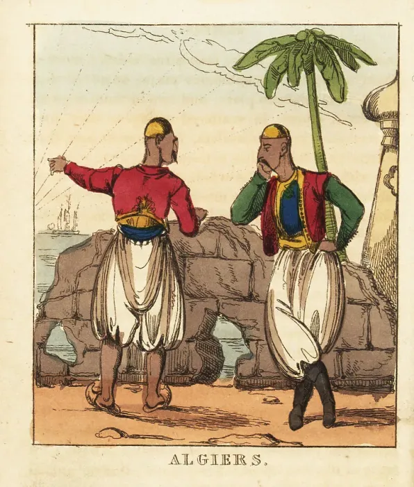 Framed Print : Two Algierian Berber men looking out from Algiers Framed Print : Two Algierian Berber men looking out from Algiers