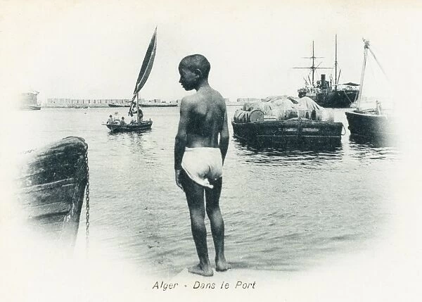 Algiers, Algeria, Boy by the harbour