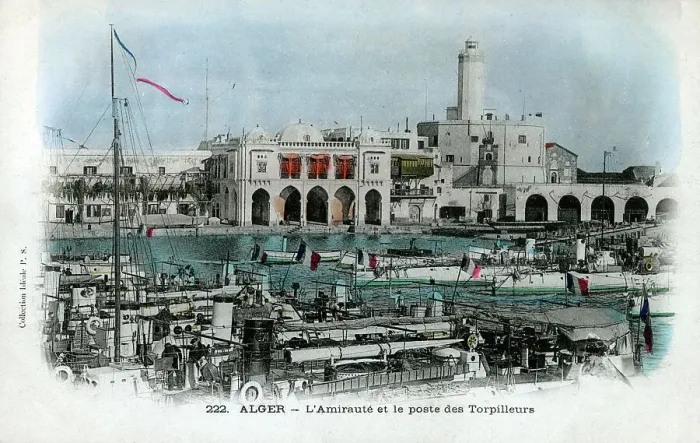 Framed Print : Algiers, Algeria, French Admiralty and Torpedo Boast Station Framed Print : Algiers, Algeria, French Admiralty and Torpedo Boast Station