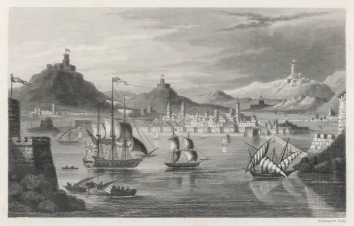 Framed Print : Algiers / From Sea C1830 Framed Print : Algiers / From Sea C1830