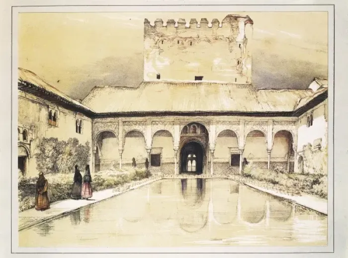 Framed Print : The Alhambra of Granada. Arrayanes or Myrtle Framed Print : The Alhambra of Granada. Arrayanes or Myrtle