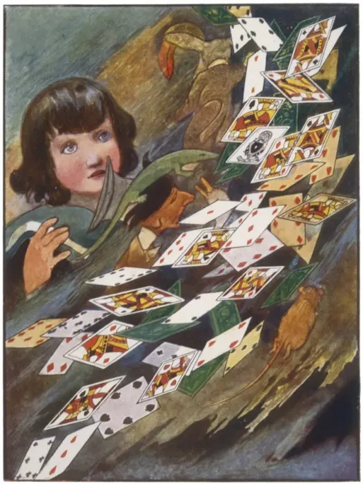 Framed Print : Alice and the Cards Framed Print : Alice and the Cards