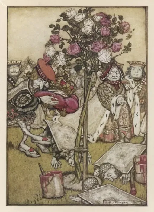 Framed Print : Alice: rose-Garden, Cards Framed Print : Alice: rose-Garden, Cards