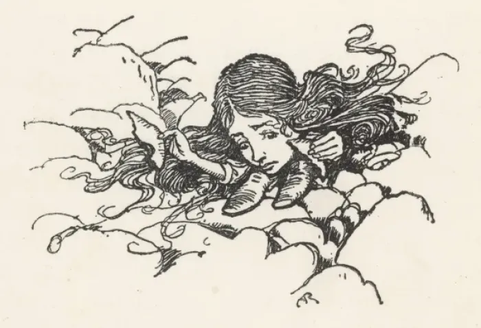 Framed Print : Alice Shrinks Framed Print : Alice Shrinks