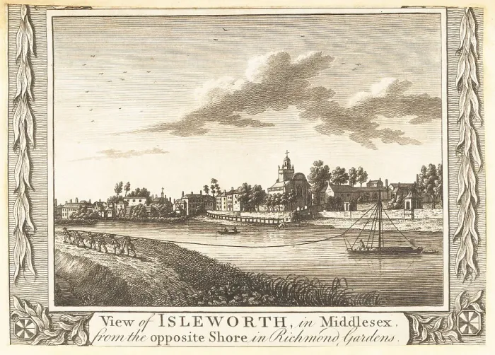 Framed Print : All Saints Church at Isleworth, London, 18th century Framed Print : All Saints Church at Isleworth, London, 18th century
