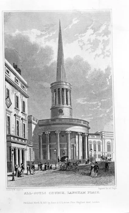 Framed Print : All Souls Church, Langham Place, London