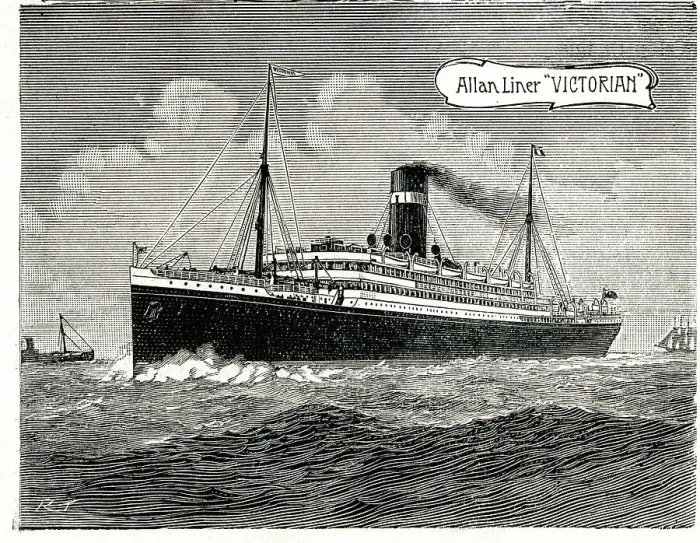 Framed Print : Allan Liner steamship, Victorian Framed Print : Allan Liner steamship, Victorian