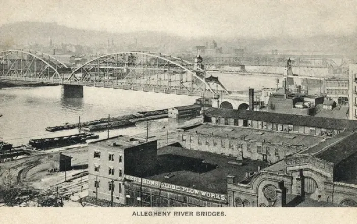 Framed Print : Allegheny River and bridges, Pittsburgh, PA, USA Framed Print : Allegheny River and bridges, Pittsburgh, PA, USA