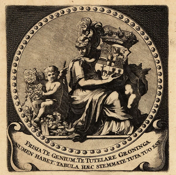 Allegorical figure of Friesland and Groningen with