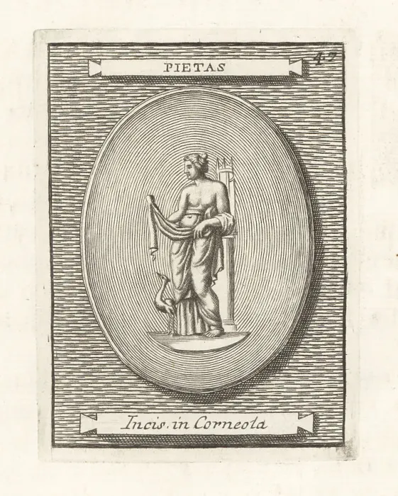 Framed Print : Allegorical figure of Piety holding a veil Framed Print : Allegorical figure of Piety holding a veil