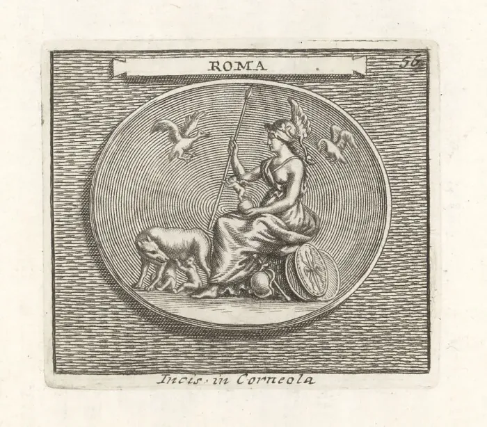 Framed Print : Allegorical figure of Rome with Romulus and Remus Framed Print : Allegorical figure of Rome with Romulus and Remus