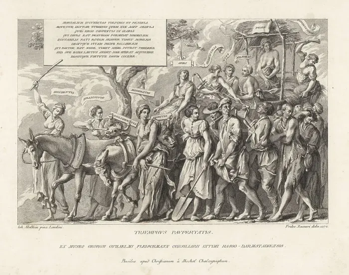 Framed Print : Allegorical procession of the Triumph of Poverty Framed Print : Allegorical procession of the Triumph of Poverty